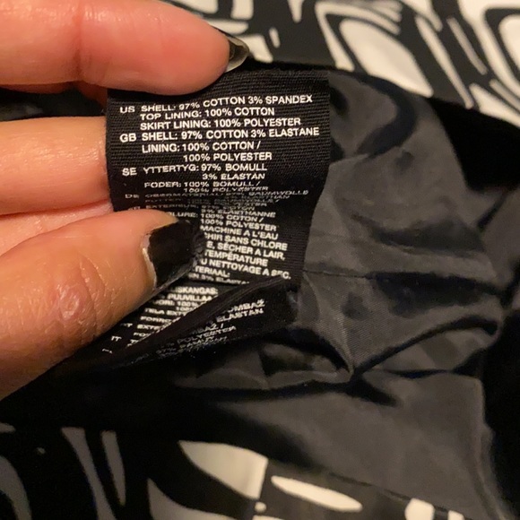 H&M Black & White Geometric Square Print Dress - Picture 12 of 12